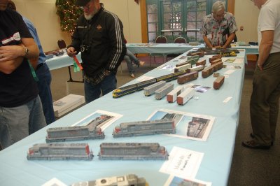 Models by Elizabeth Allen (foreground) & Dave Hussey (freight cars and beyond..)