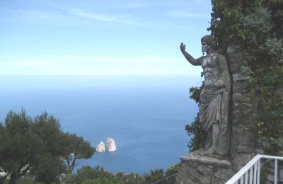 A regal Roman reaches out on the highest point on Capri - Monte Solaro.jpg