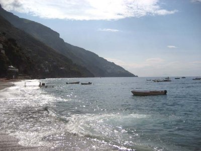 La Spiagga - Positano - waiting for the boat to take us to Amalfi.jpg