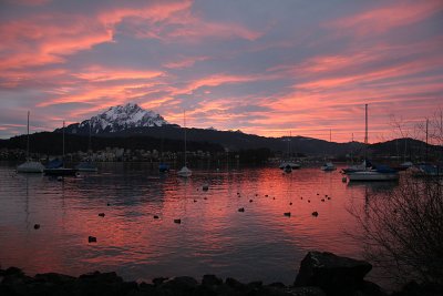 Sunset at Lake Lucerne