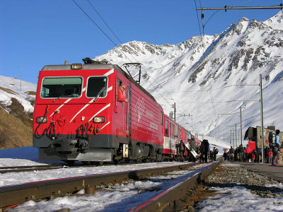 Power engine in the Swiss Alps
