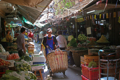 Lively market in BKK