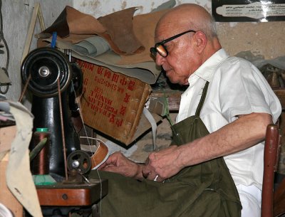 A shoemaker in Kairouan