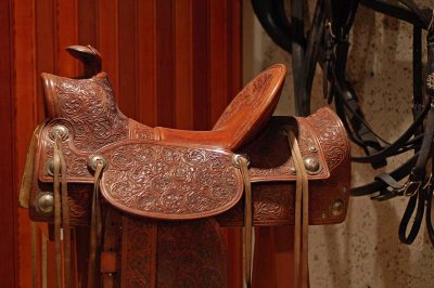 Worked Leather Saddle