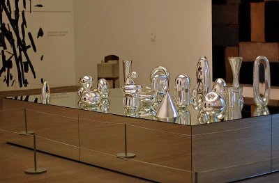Silver Shapes on Mirror