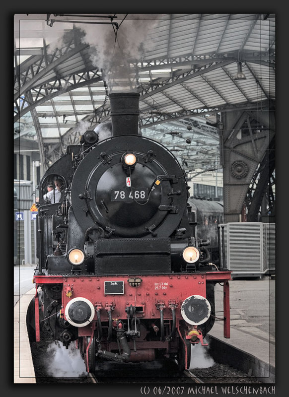 Historical Steam Engine at Cologne Central Station