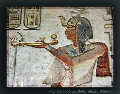 Pharao Rameses III offering to the gods
