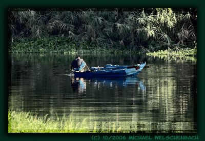 Fishing on River Nile near Crocodile Island