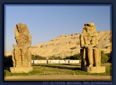 Colossi of Memnon in morning light