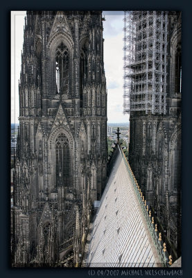 Above the central nave of Cologne Cathedral