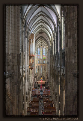 Central aisle of Cologne Cathedral