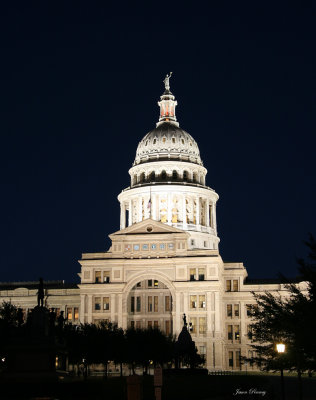 Texas State Capitol Building at night - Long Exposure