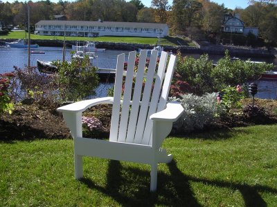 Classic White Adirondack Chair