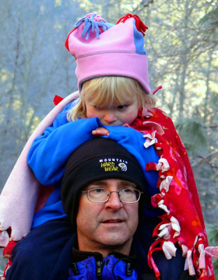 Riding on Dad's Shoulders