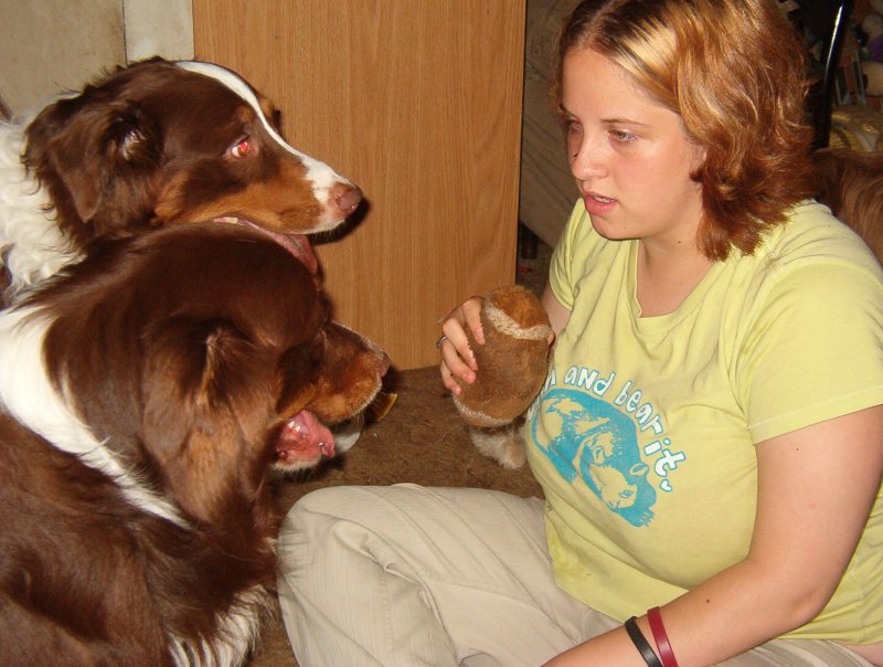 Mandy and Buster and Slinger having a heart to heart talk