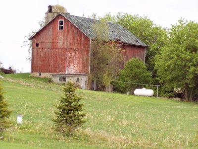The old barn on top of the hill