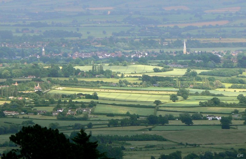 Upton upon Severn from near British Camp