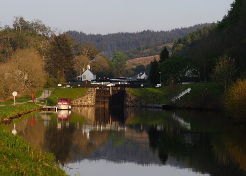 uppermost lock just below feed reservoir