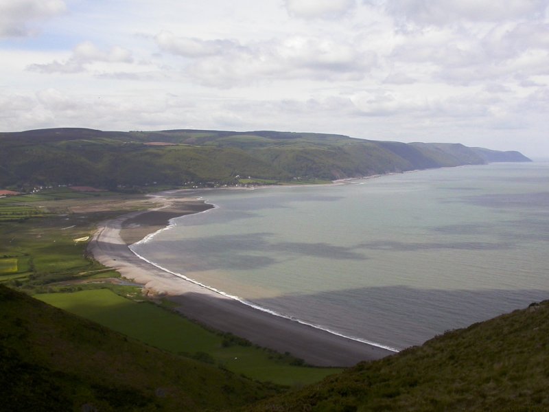 Gore point and Foreland point (horizon right) from Hurlstone point