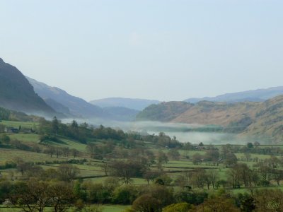 evening mist forming