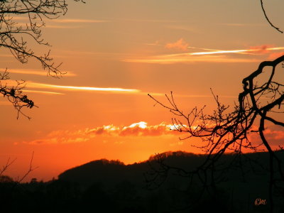 seconds after sunset - 'standard' viewpoint from top ofour garden