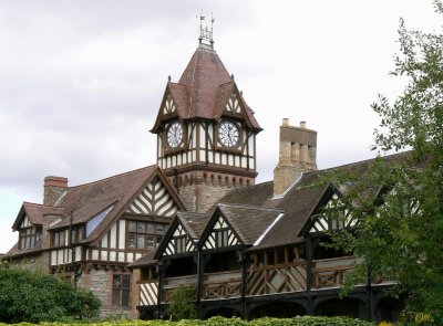 Library, clocktower and St Katherine's almshouses