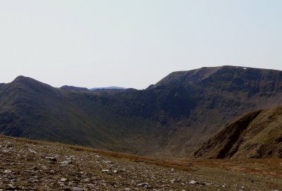 Helvellyn - the north approach with Catstye cam to left