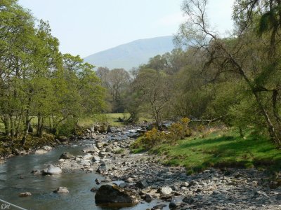 River Granta between Keswick and Threlkeld - the old railway line forms a highly recommended cycle route