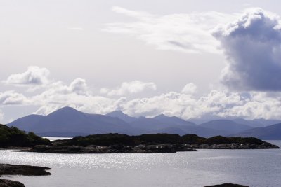 Skye from the delightful beach at Drumbuie