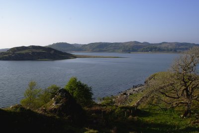 beach and island behind Crinan ferry (no longer operating)