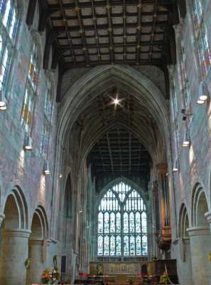 interior of Great Malvern Priory