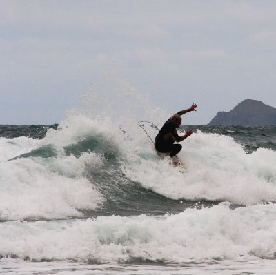 surfing at St Agnes