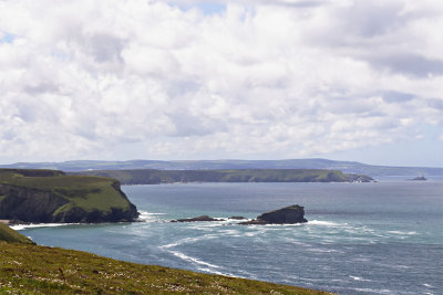 Horse rock and Navax point and Godrevy Island beyond