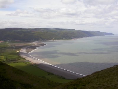 Gore point and Foreland point (horizon right) from Hurlstone point