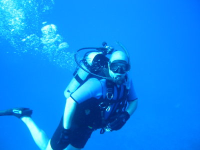 Diving off Hawaii