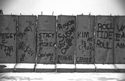 Names On Concrete Blast Barriers