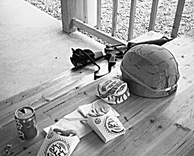 Burger King, Weapon, and Helmet