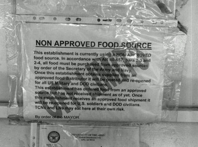 Non Approved Food Source