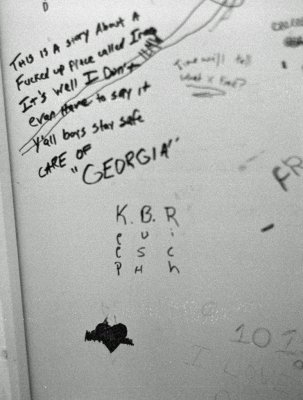 'Keep Bush Rich' On A Bathroom Wall