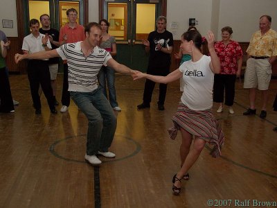 Kevin and Sarah Lindy Hop Workshop, June 2007