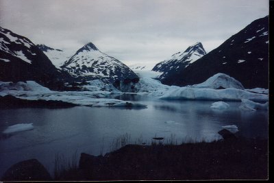 Portage Lake with Portage Glacier in the background, Portage Alaska