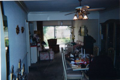 Originally, the dining room was in the center of the house, we moved it closer to those sliding glass doors - a much better view