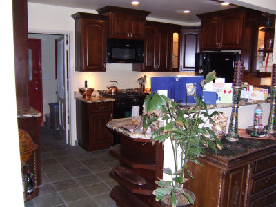 A better view of the finished kitchen. We installed a down-draft stove so we didn't need a vent over the stove.