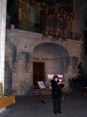 Sarah inside Saint Fulcran.