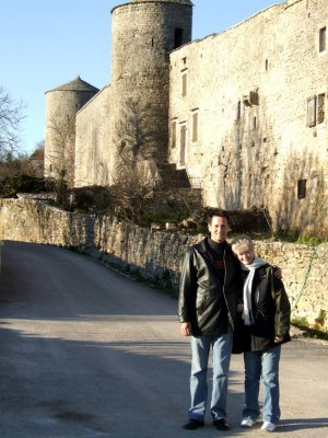 Outside the city wall.