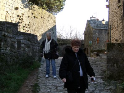 Cobblestone streets.