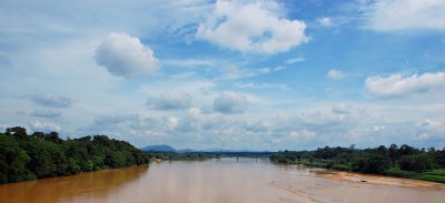 Fluffy clouds across the Terengganu River