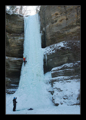 Starved Rock ice climber