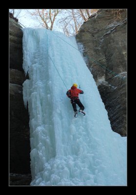 Starved Rock ice climber