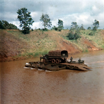Floating Bridge used as a Raft